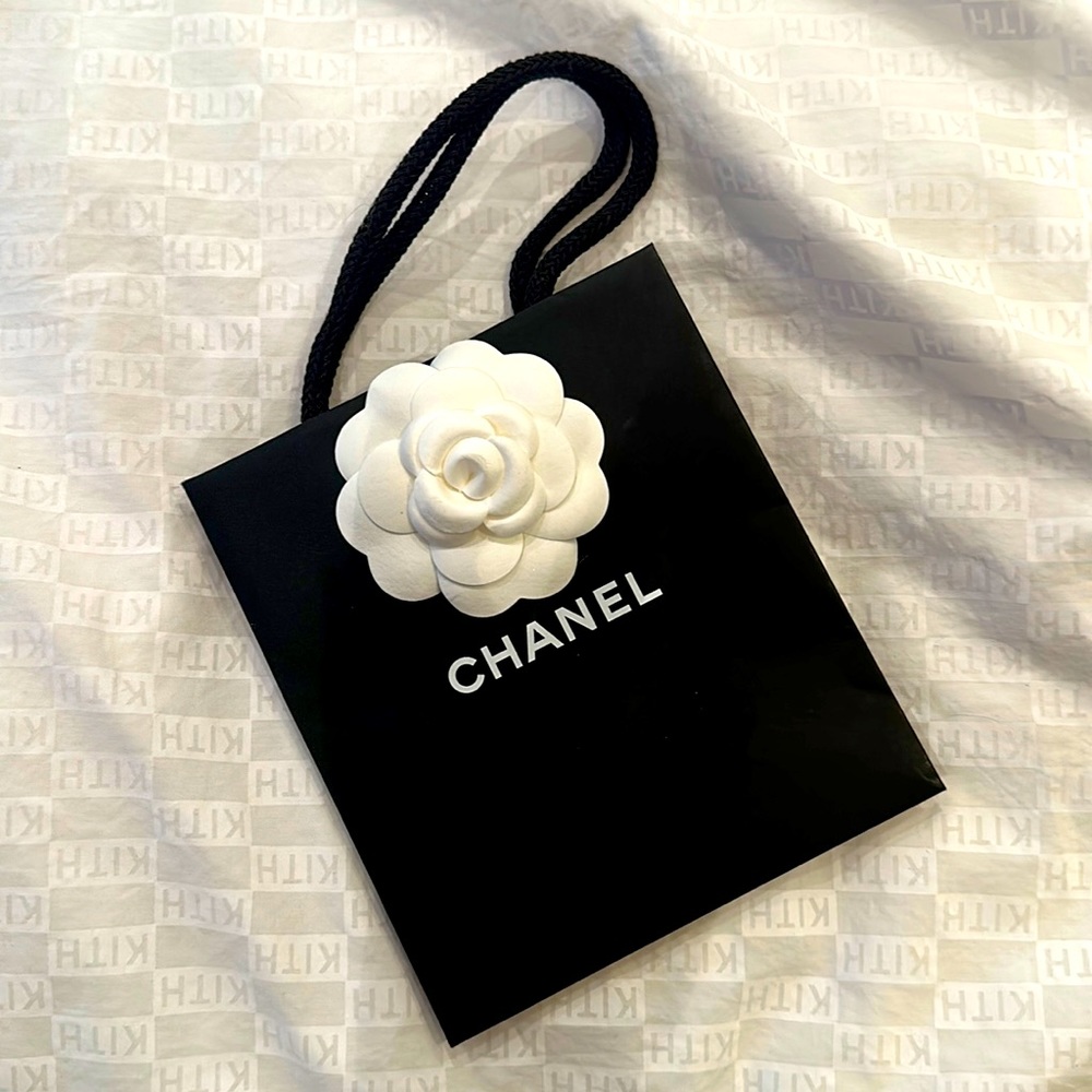 Authentic Chanel mini gift bag with camelia flower - perfect condition